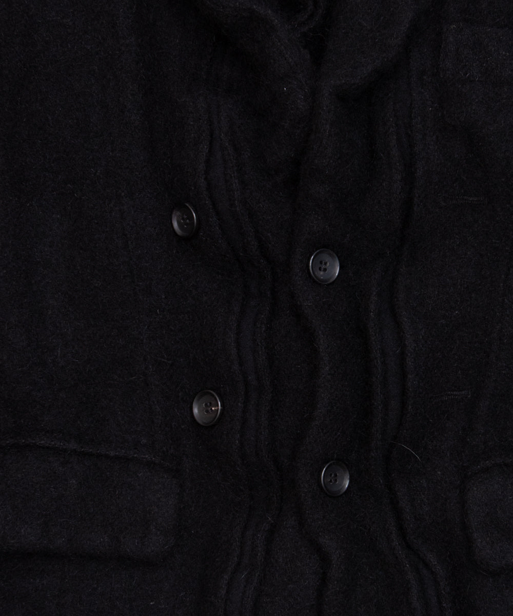 COMME des GARCONS HOMME DEUX / DR-J036 / Wool Nylon Tweed Finished Jacket / 26FW / Black