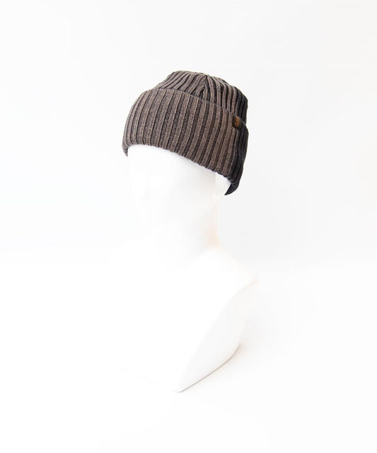 COMME des GARCONS HOMME / HR-N005 / Wool Ribbed Bleached Knit Cap / 26FW / Black