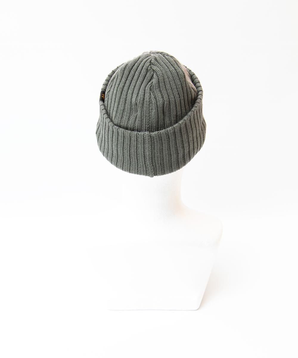 COMME des GARCONS HOMME / HR-N005 / Wool Combed Rib Bleached Knit Cap / 26FW / Khaki