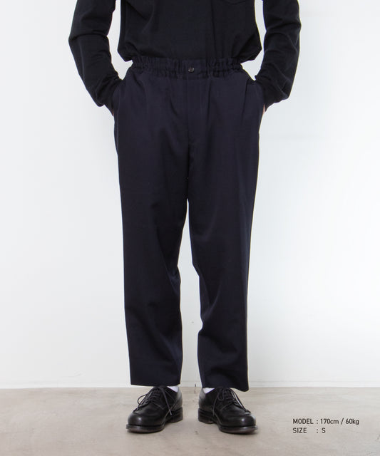 Wool Gabardine Pants Navy