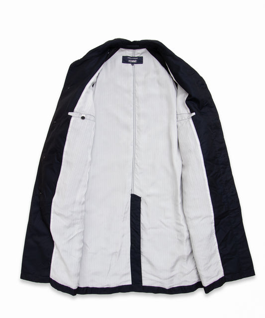 COMME des GARCONS HOMME / HR-C001 / Cotton Polyester Gabardine Processed Coat / 26FW / Navy