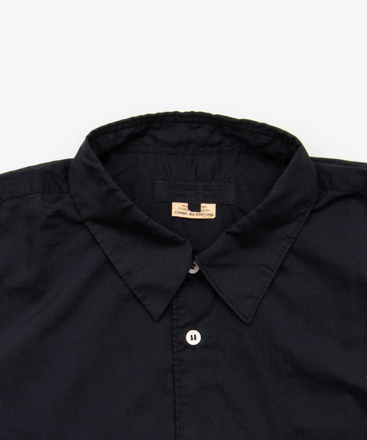 COMME des GARCONS HOMME DEUX Garment-Processed Polyester Shirt Black DQ-B042 Black