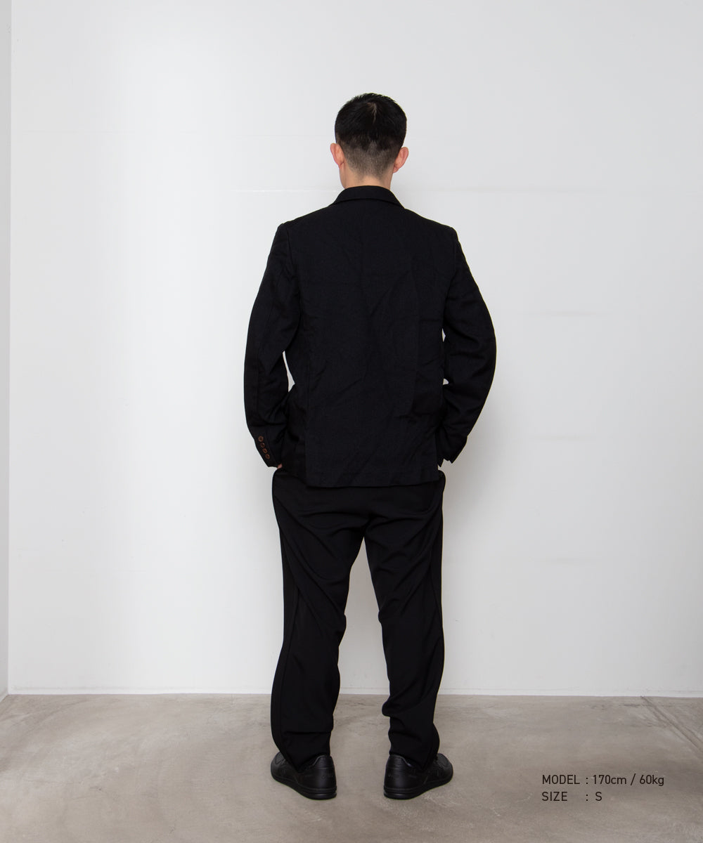 Garment-Dyed Polyester Mesh Jacket Black