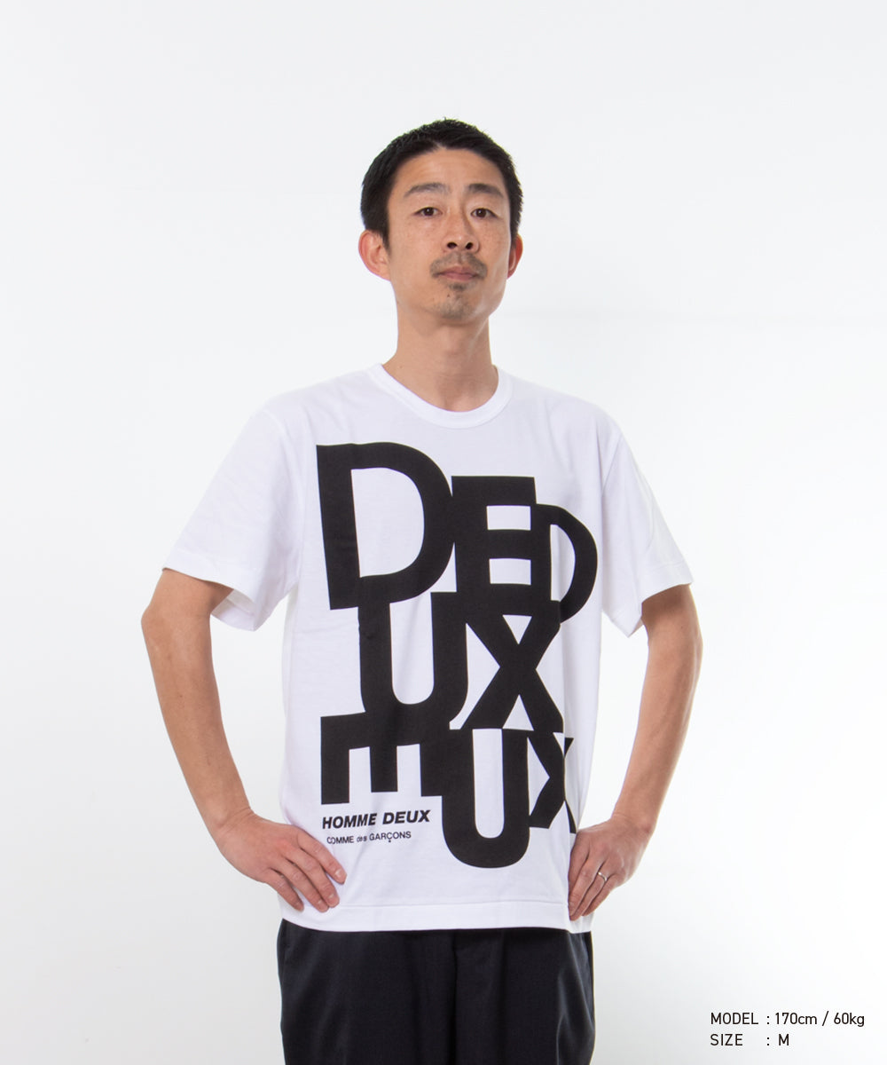 Cotton Jersey Printed T-Shirt White / Black DQ-T002