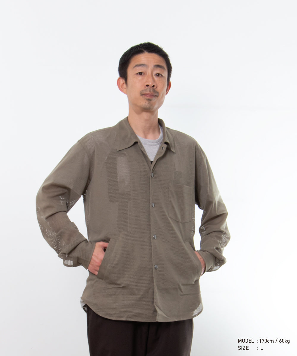 Polyester Mesh Shirt Khaki DQ-B039