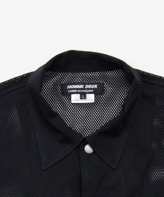 COMME des GARCONS HOMME DEUX Polyester Mesh Shirt Black DQ-B039 Black