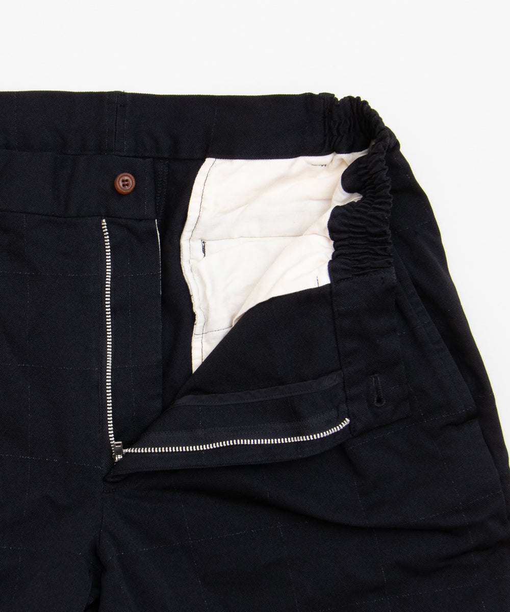 COMME des GARCONS HOMME DEUX / DR-P029 / Polyester Wind Check Processed Pants / 26FW / Black