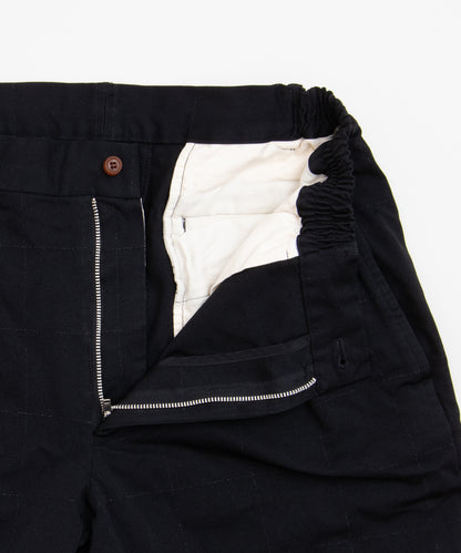 COMME des GARCONS HOMME DEUX / DR-P029 / Polyester Wind Check Processed Pants / 26FW / Black