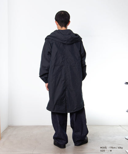 COMME des GARCONS HOMME / HR-C002 / Cotton Nylon Weather × Nylon Twill Garment Washed Coat / 26FW / Black