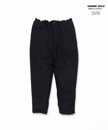 COMME des GARCONS HOMME DEUX / DR-P045 / Wool Gabardine Easy Pants / 26FW / Black