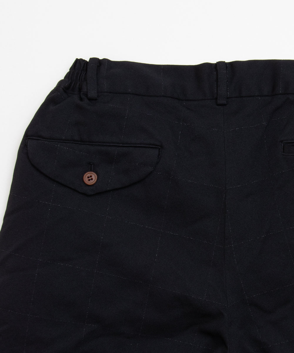 COMME des GARCONS HOMME DEUX / DR-P029 / Polyester Wind Check Processed Pants / 26FW / Black
