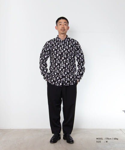 Printed Cotton Broadcloth Shirt