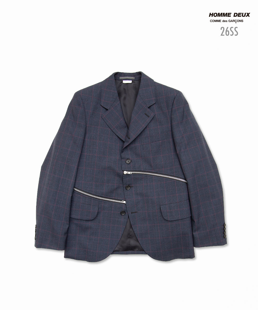 Wool Glen Check Windowpane Jacket