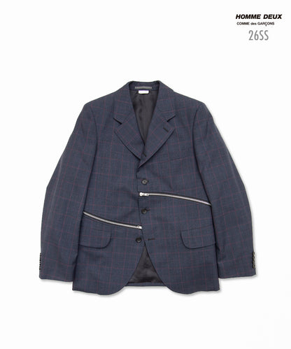 Wool Glen Check Windowpane Jacket