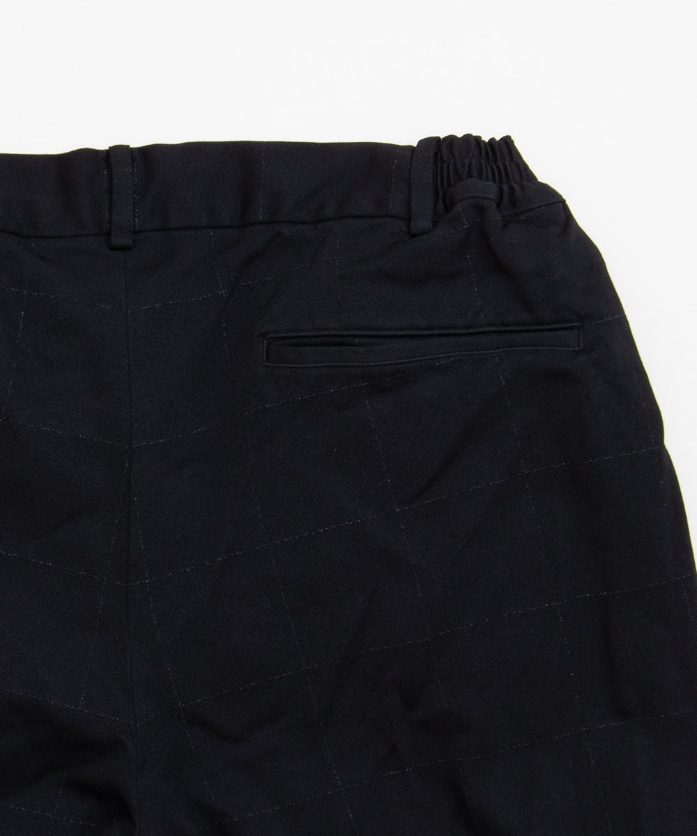 COMME des GARCONS HOMME DEUX / DR-P029 / Polyester Wind Check Processed Pants / 26FW / Black