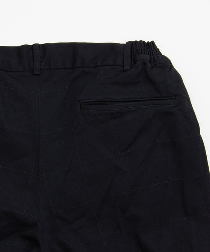 COMME des GARCONS HOMME DEUX / DR-P029 / Polyester Wind Check Processed Pants / 26FW / Black