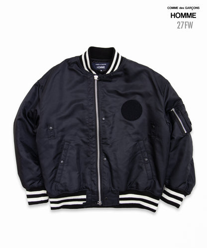 COMME des GARCONS HOMME / HR-J003 / Nylon Twill MA-1 Blouson / 26FW / Black