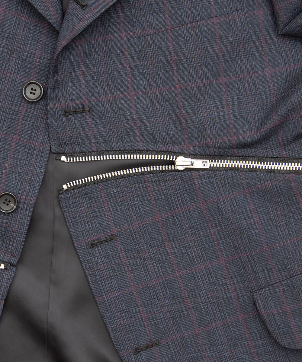 Wool Glen Check Windowpane Jacket