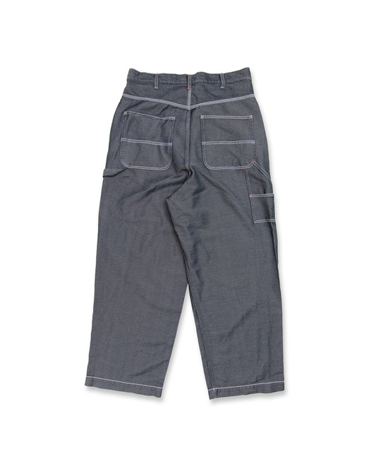 COMME des GARCONS HOMME / HR-P016 / Polyester Serge Dyed Painter Pants / 26FW / Black