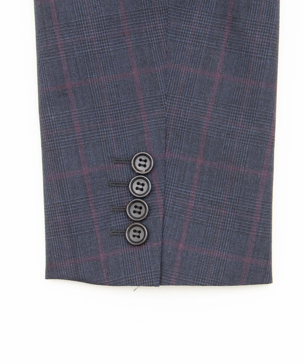 Wool Glen Check Windowpane Jacket