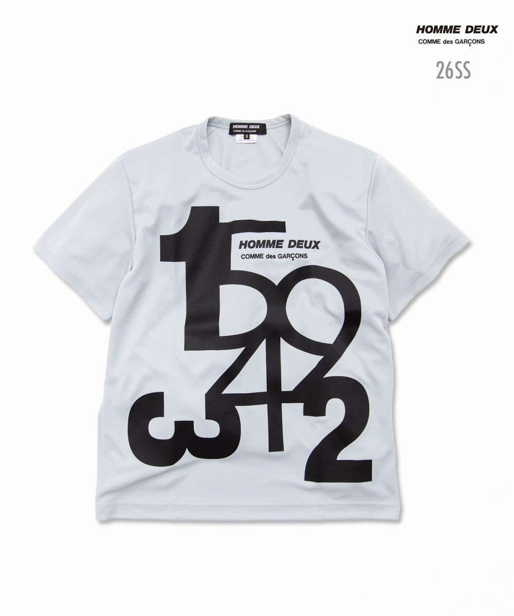 Polyester Back Pin Mesh Print T-Shirt Gray / Black DQ-T001