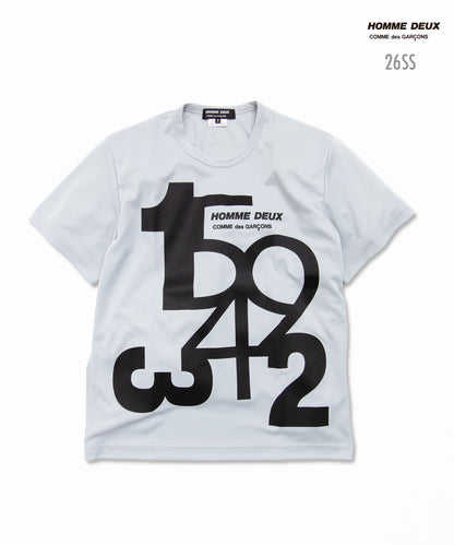 Polyester Back Pin Mesh Print T-Shirt Gray / Black DQ-T001