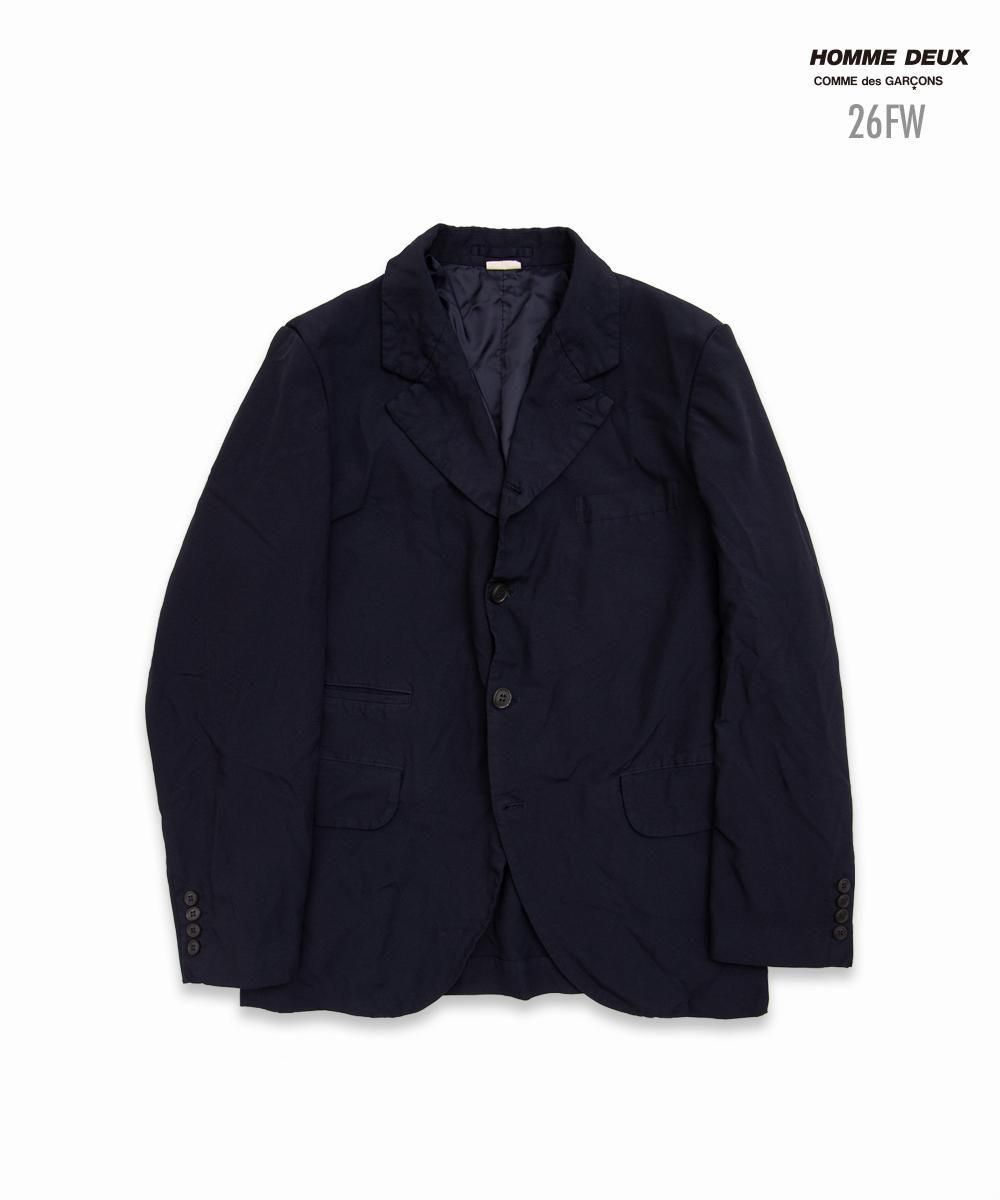 COMME des GARCONS HOMME DEUX / DR-J024 / Polyester Oxford Processed Jacket / 26FW / Navy