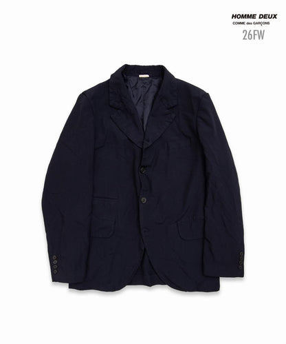 COMME des GARCONS HOMME DEUX / DR-J024 / Polyester Oxford Processed Jacket / 26FW / Navy