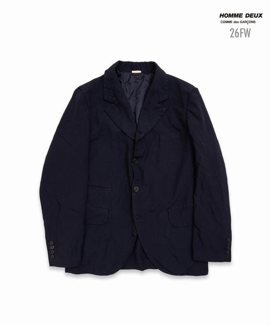 COMME des GARCONS HOMME DEUX / DR-J024 / Polyester Oxford Processed Jacket / 26FW / Navy