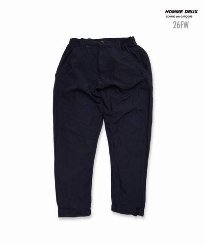 COMME des GARCONS HOMME DEUX / DR-P035 / Polyester Oxford Processed Pants / 26FW / Navy