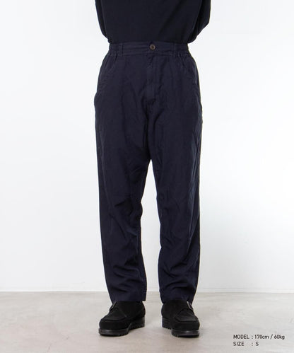 COMME des GARCONS HOMME DEUX / DR-P035 / Polyester Oxford Processed Pants / 26FW / Navy