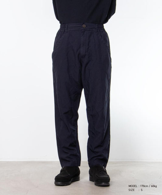 COMME des GARCONS HOMME DEUX / DR-P035 / Polyester Oxford Processed Pants / 26FW / Navy