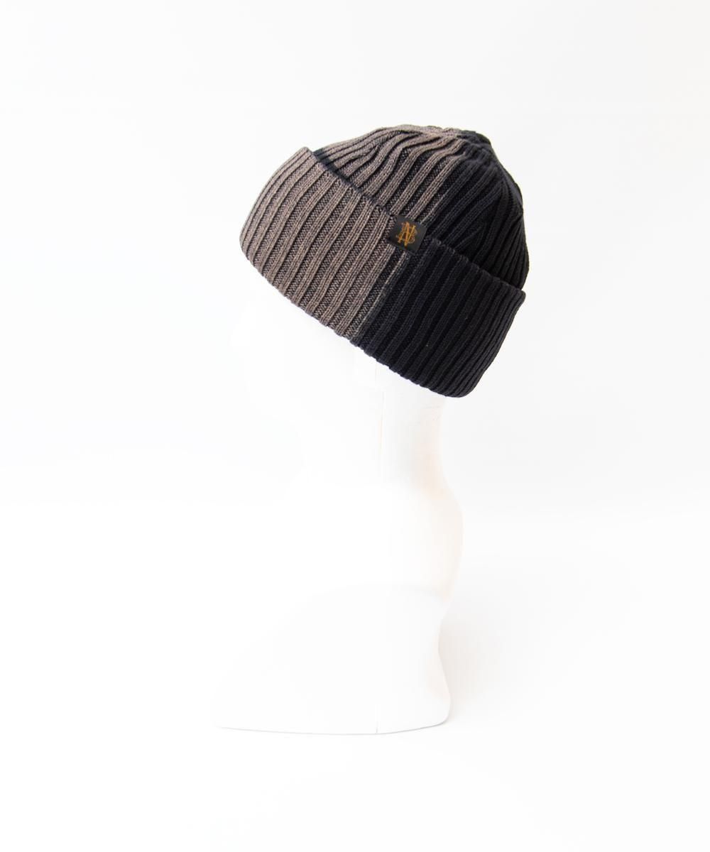 COMME des GARCONS HOMME / HR-N005 / Wool Ribbed Bleached Knit Cap / 26FW / Black