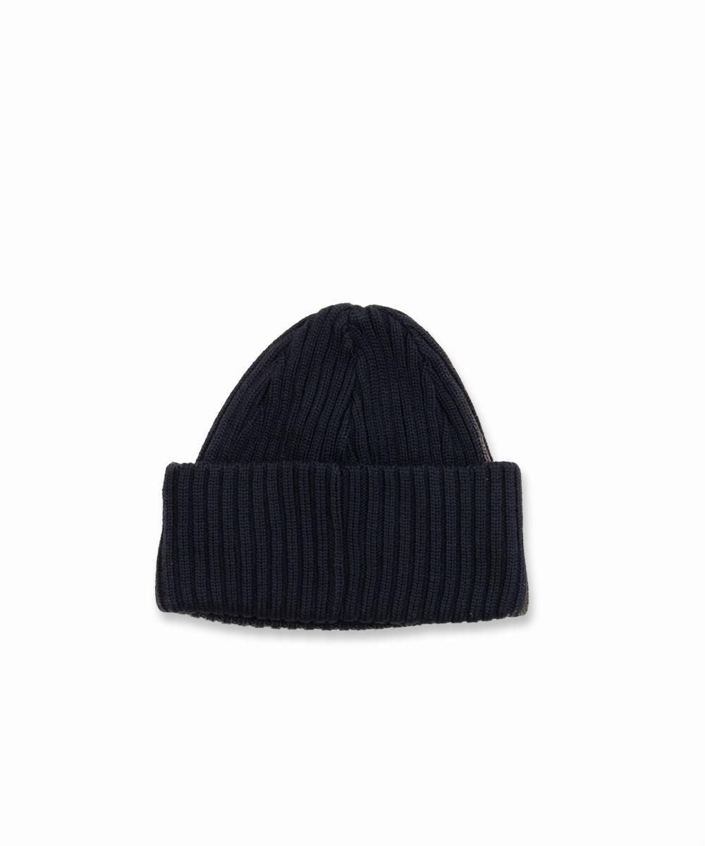 COMME des GARCONS HOMME / HR-N005 / Wool Ribbed Bleached Knit Cap / 26FW / Black