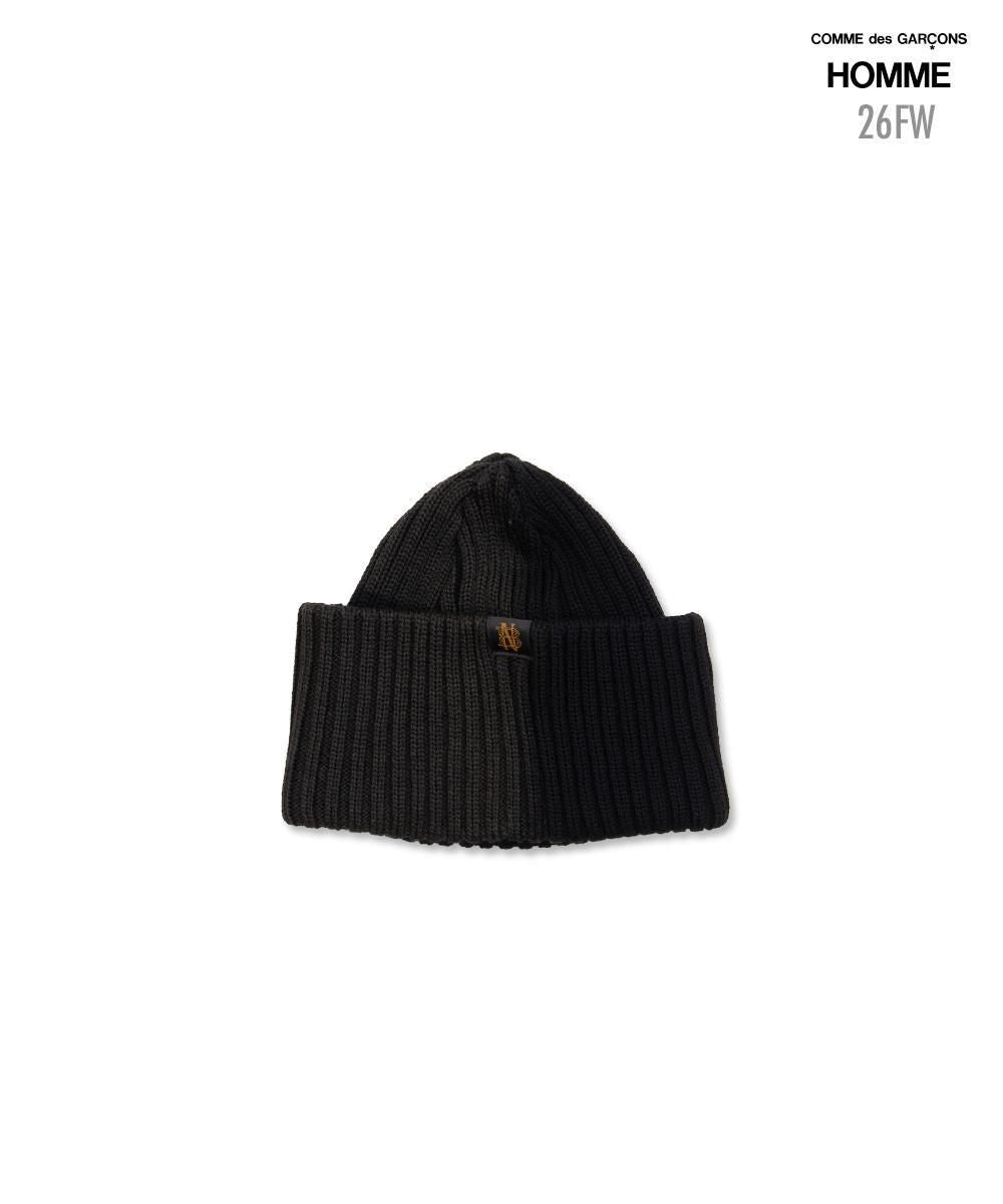 COMME des GARCONS HOMME / HR-N005 / Wool Ribbed Bleached Knit Cap / 26FW / Navy