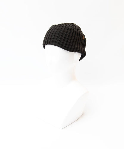 COMME des GARCONS HOMME / HR-N005 / Wool Ribbed Bleached Knit Cap / 26FW / Navy