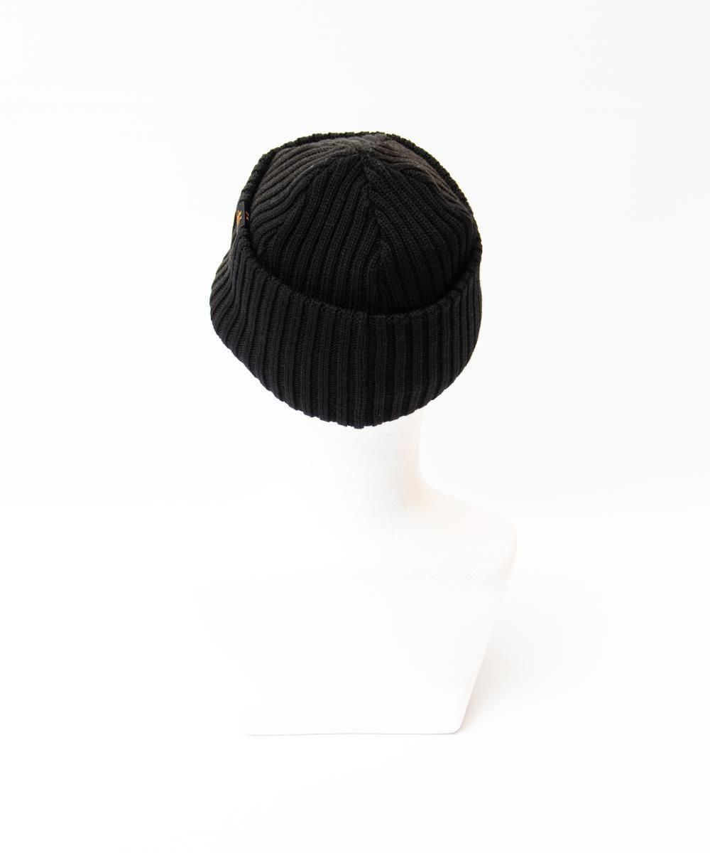 COMME des GARCONS HOMME / HR-N005 / Wool Ribbed Bleached Knit Cap / 26FW / Navy