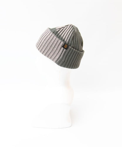 COMME des GARCONS HOMME / HR-N005 / Wool Combed Rib Bleached Knit Cap / 26FW / Khaki