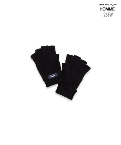 COMME des GARCONS HOMME / HR-K701 / Wool Acrylic Fingerless Gloves / 26FW / Black