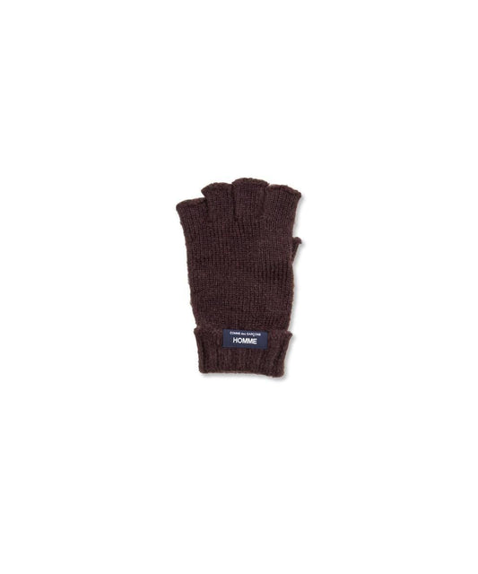 COMME des GARCONS HOMME / HR-K701 / Wool Acrylic Fingerless Gloves / 26FW / Brown