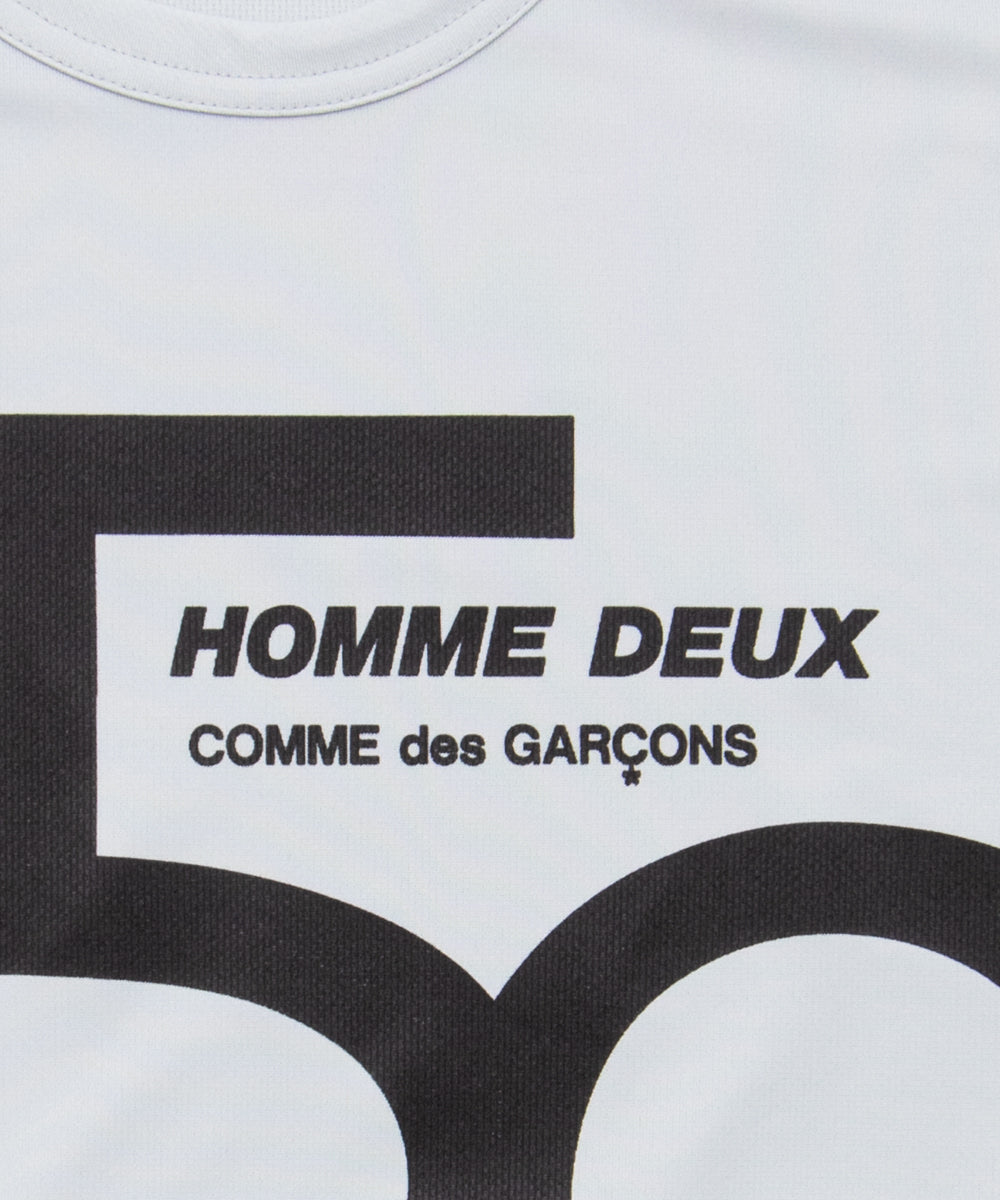 Polyester Back Pin Mesh Print T-Shirt Gray / Black DQ-T001