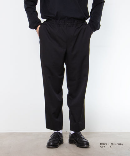 Wool Gabardine Pants black