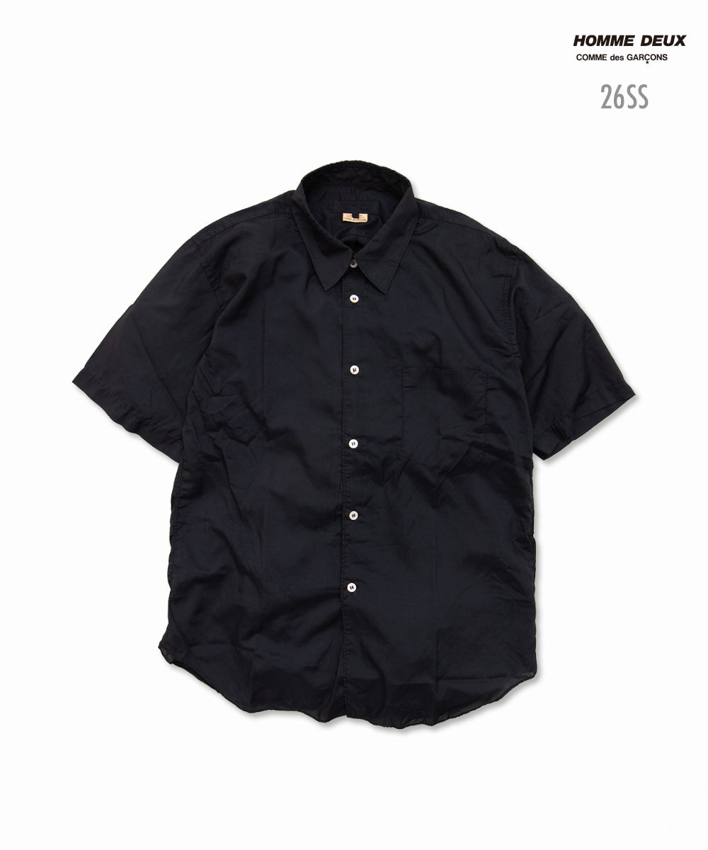 Garment-Processed Polyester Shirt Black DQ-B042