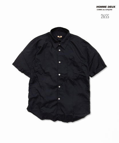Garment-Processed Polyester Shirt Black DQ-B042