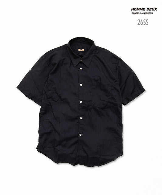 COMME des GARCONS HOMME DEUX　Garment-Processed Polyester Shirt Black DQ-B042　Black