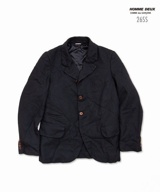 Garment-Dyed Polyester Mesh Jacket Black