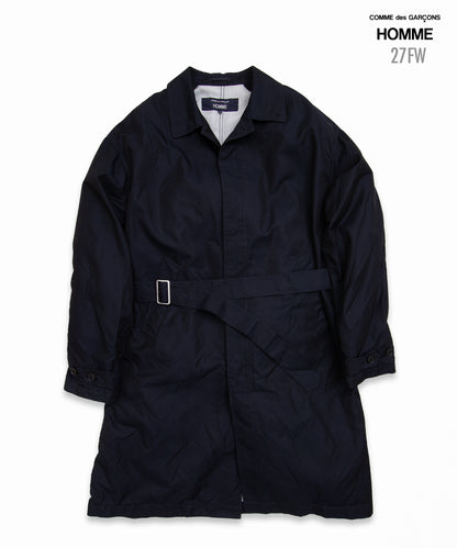 COMME des GARCONS HOMME / HR-C001 / Cotton Polyester Gabardine Processed Coat / 26FW / Navy