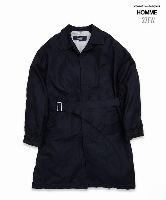 COMME des GARCONS HOMME / HR-C001 / Cotton Polyester Gabardine Processed Coat / 26FW / Navy