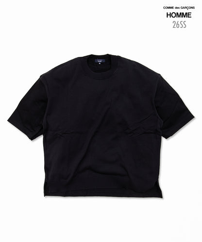 Cotton Jersey × Knit T-Shirt