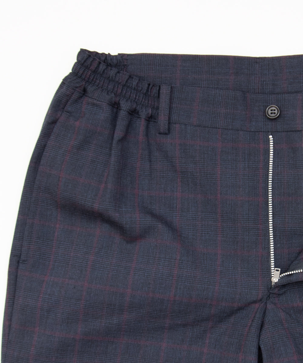 Wool Glen Check Windowpane Pants